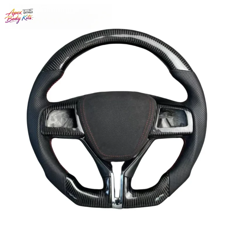 FOR Maserati Ghibli Levante Quattroporte Upgrades and Customizes Carbon Fiber Leather Sports Steering Wheel