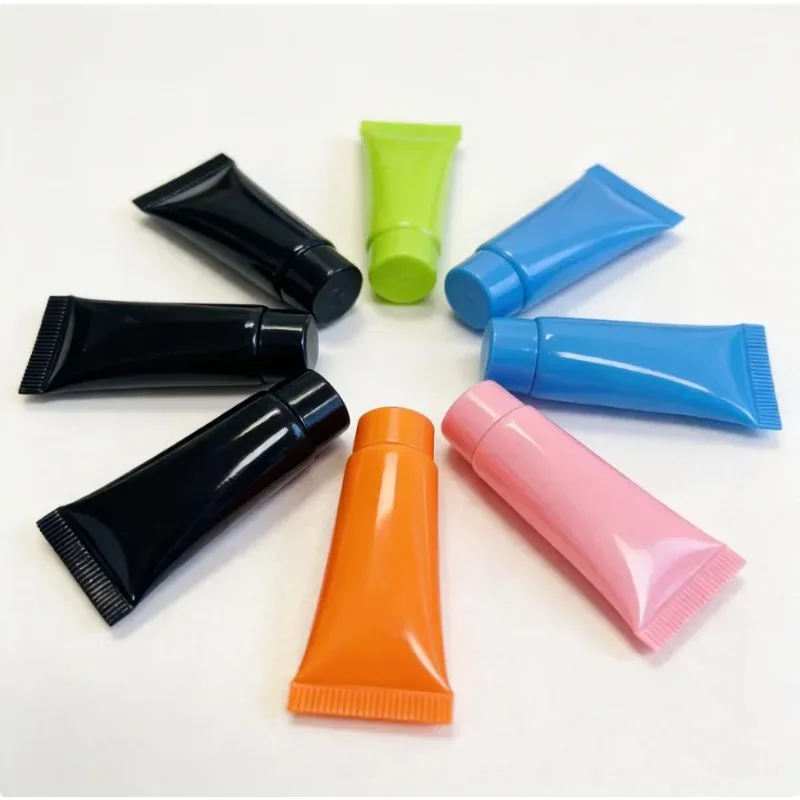100 Pcs 5ml  Black Pink Green Orange Soft Tube Bottles Sample Toothpaste Refillable Travel Container