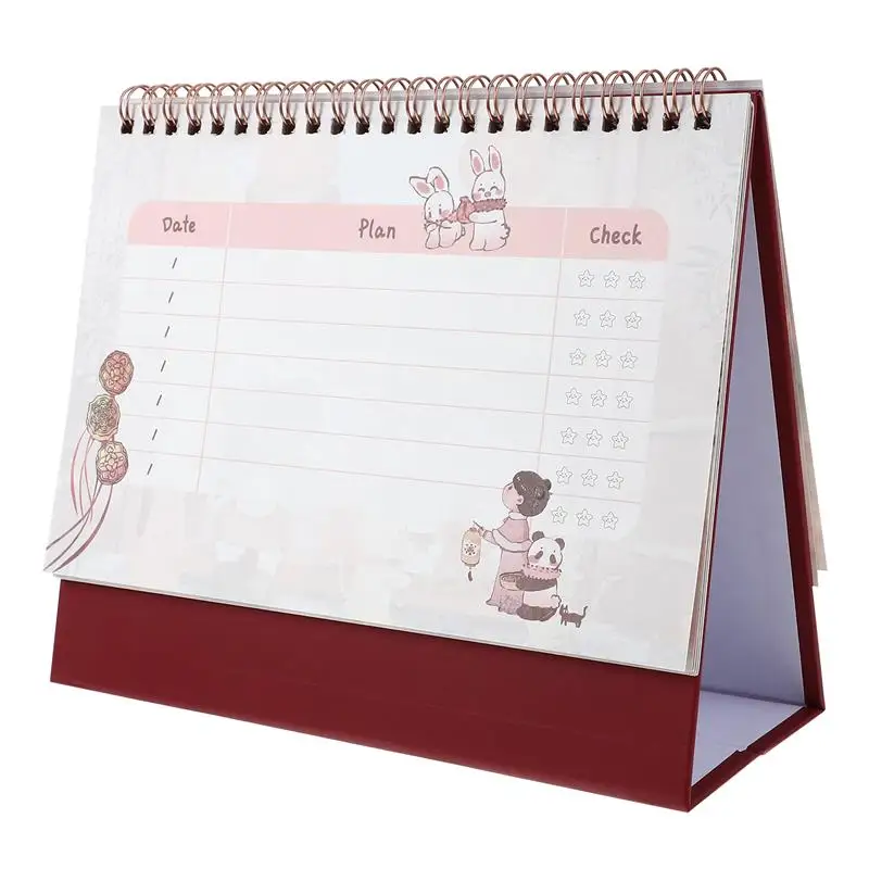 Desk Calendar 2024 Plan Schedule Planning Decor Calendars Students Month Table Decor Portable Delicate Office Daily Use Decore