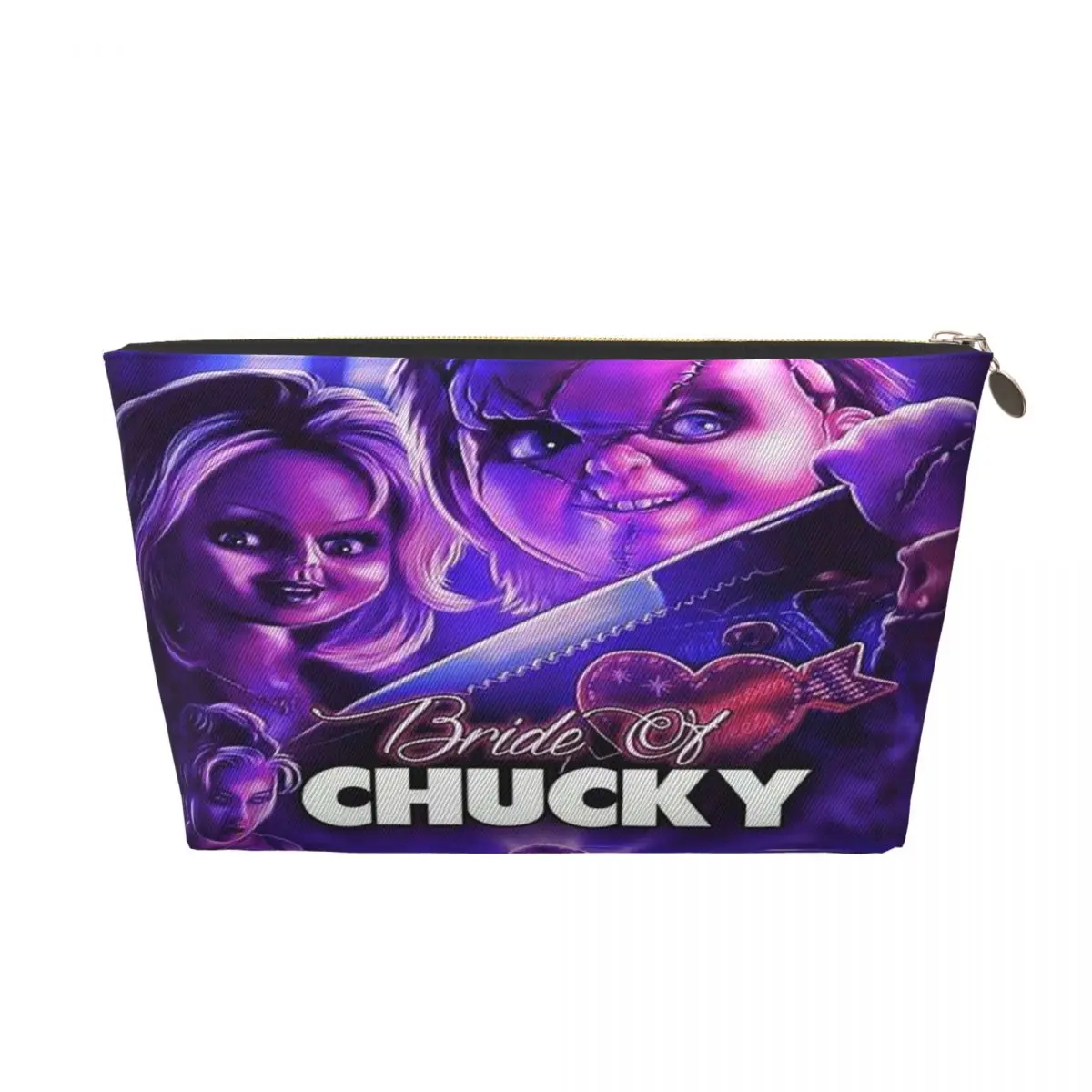 Custom Bride Of Chucky Travel Toiletry Bag Women Horror Movie Makeup Cosmetic Organizer Beauty Storage Dopp Kit