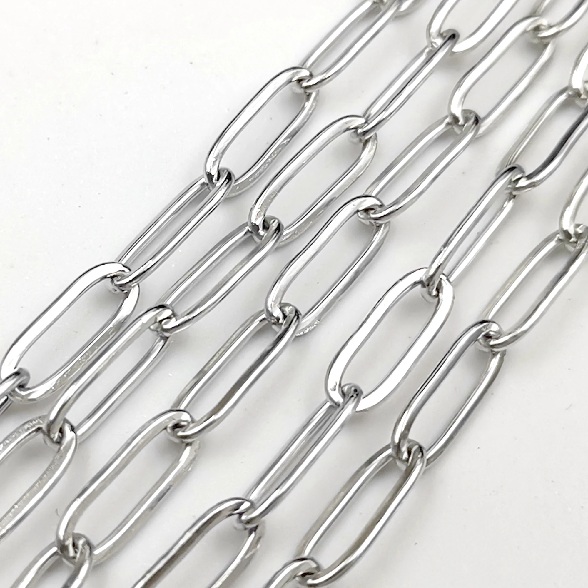 5Meter Lot Strong Welding Long Box Chain Jewelry Findings Chains Stainless Steel DIY Marking Fitting 4.3mm Wide *7mm Lenght