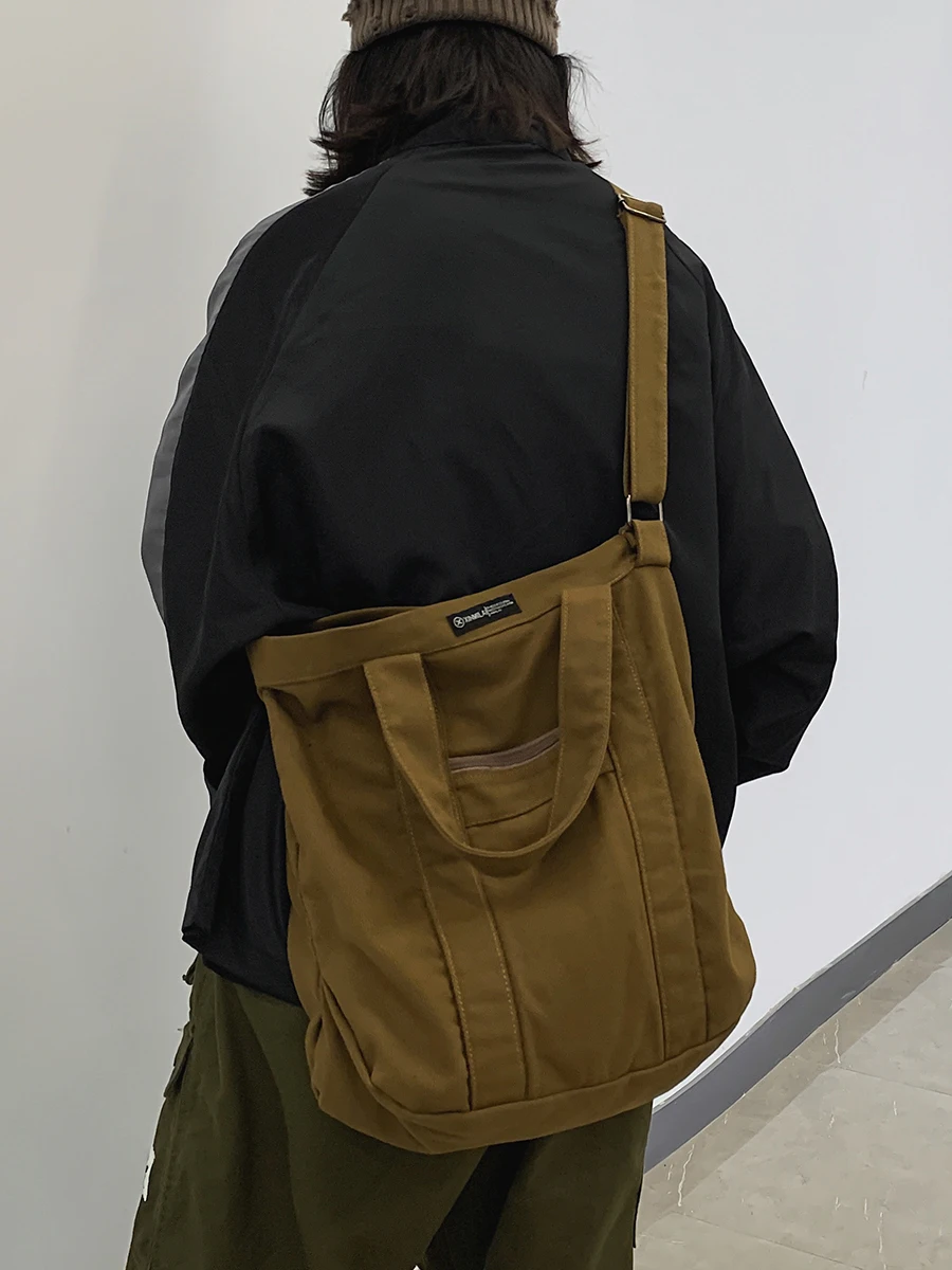 

Large Capaci Canvas oulder Bag Korean Sle Commuter Slant Cross Bag for Men And Women Suitable for Class And Busin