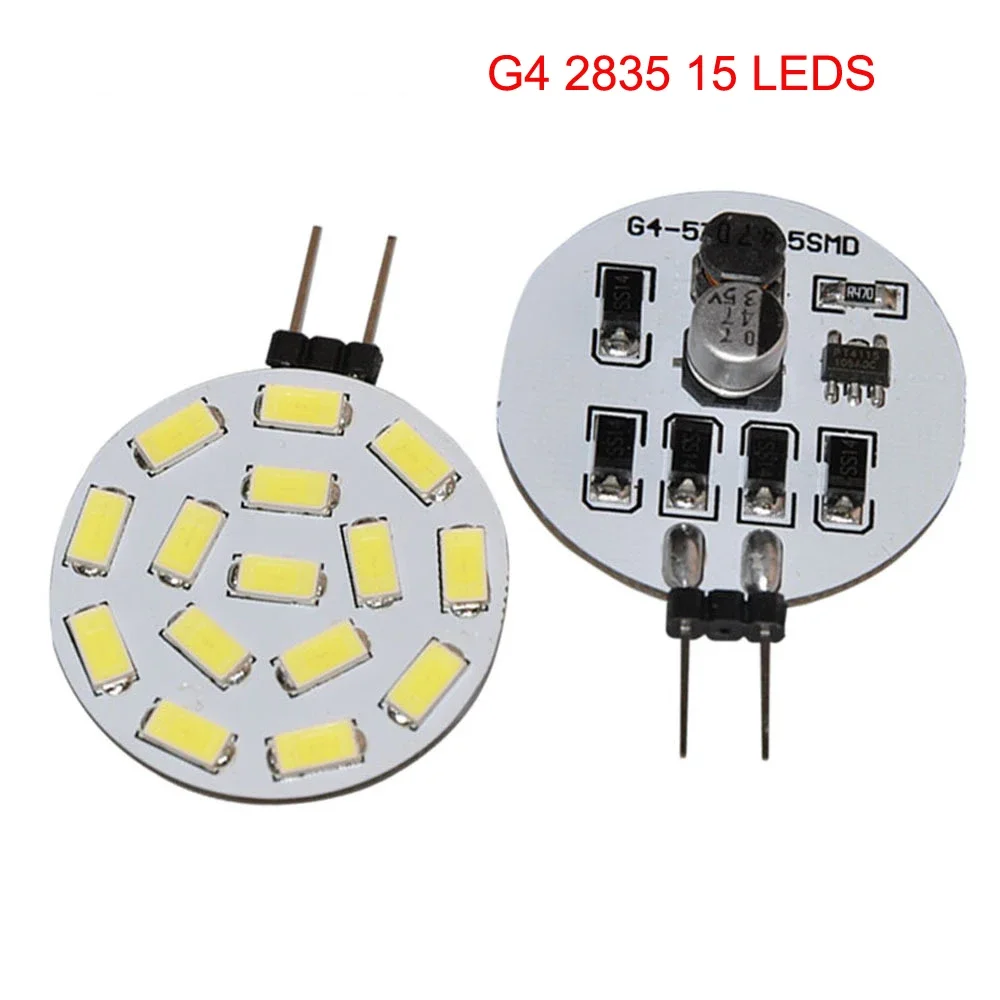 lampada led de cristal ac dc 12v 24v g4 carro barco navio holofotes 5730 15 leds 3w lustre substituir halogenio 30w 50 pecas 01