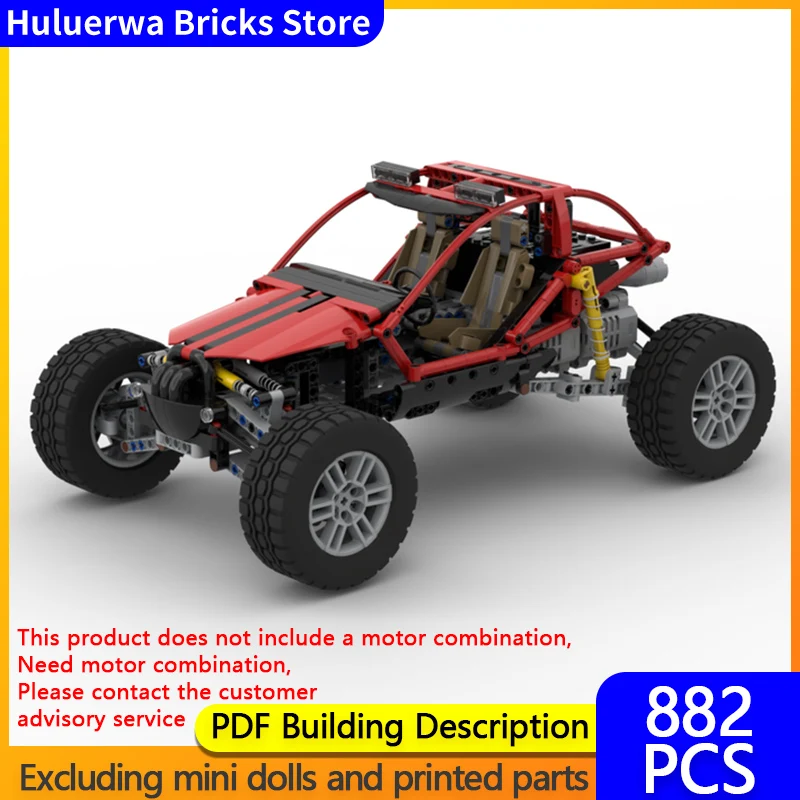 

Speed Racing Car Model MOC Building Bricks Beach Off-Road Vehicle Modular Technology Gifts Holiday Assemble Children Toys Suit