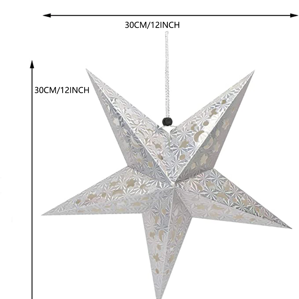 1PCX30cm Out Star Hanging Pendant Decorative Home Party Outdoor Paper Lantern Stars Lampshade Garden Decor Paper Star Lampshade