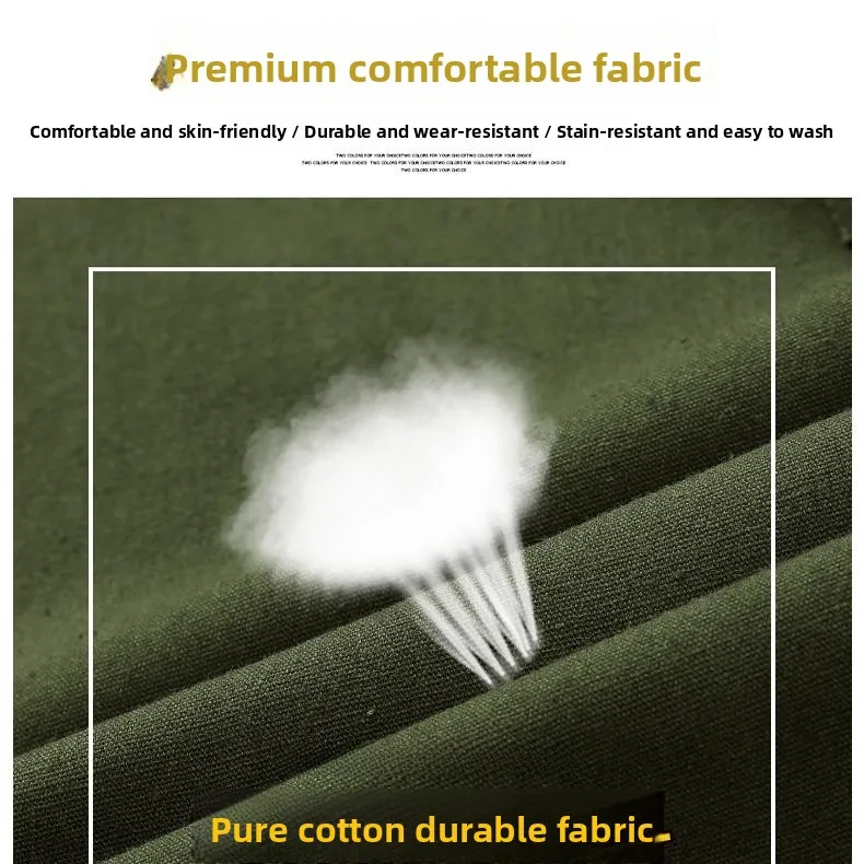 Pantaloni da Lavoro Casual in Cotone per Uomo, Resistenti all'Usura, per Saldatura, Gamba Dritta, Comodi per Riparazioni, Vestibilità Confortevole