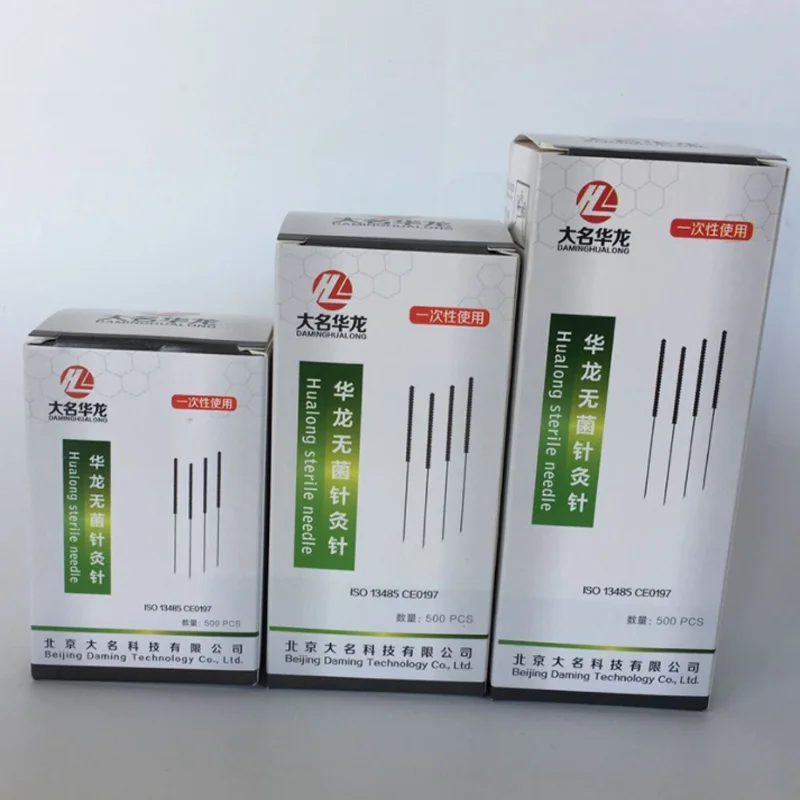 new 5000pcs/10box Hualong Disposable Acupuncture Needles 10 needle one tube 0.17/0.16/0.18/0.20/0.25/0.30/0.35mm