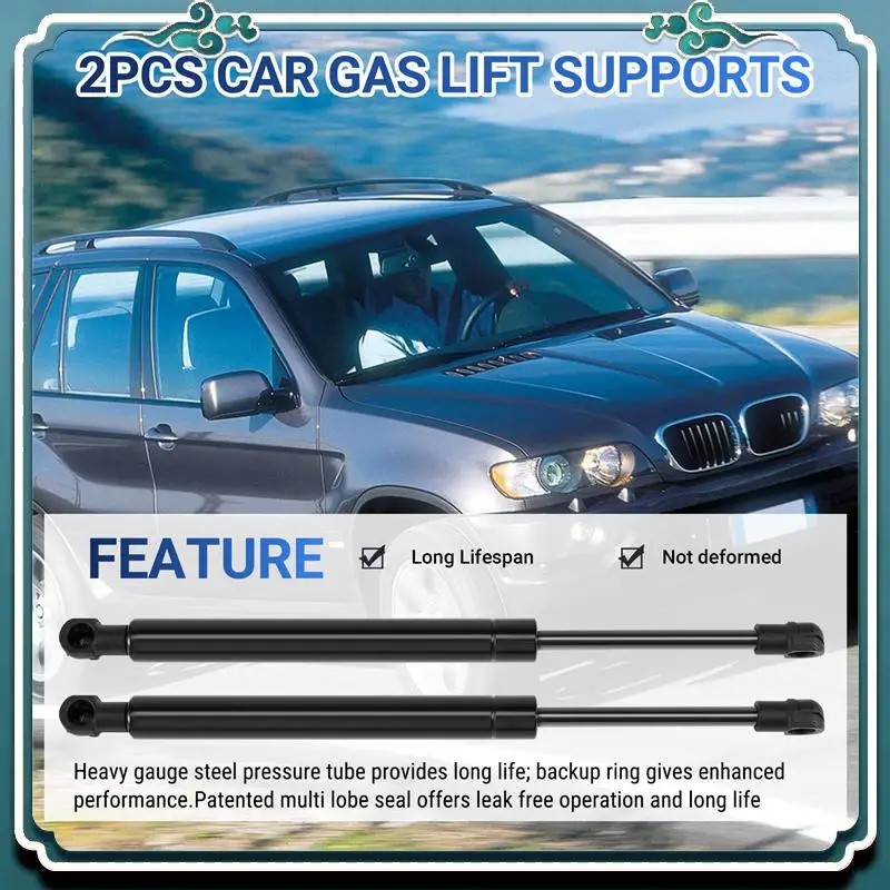 

Premium 2Pcs Car Gas Lift Supports Hoods Struts Shock Front Bonnet Boot For BMW-X5 E53 2000-2006 51238402551