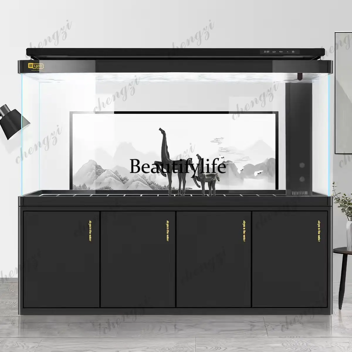 CC High-end fish tank medium and large living room household water-free box industrial arowana tank