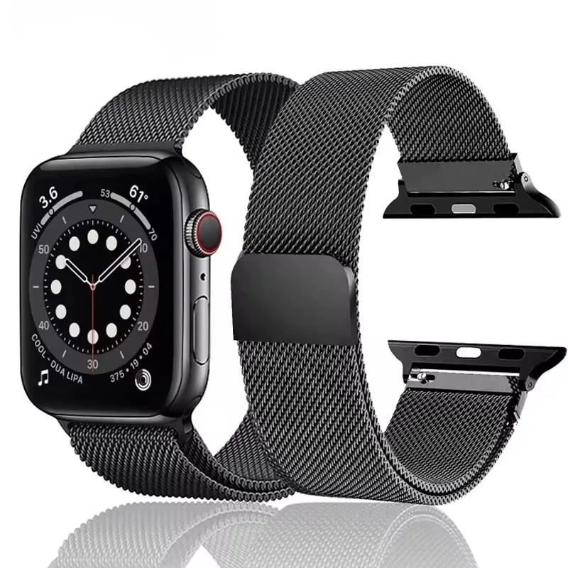 

Milanese Loop Strap For Apple Watch Band 49mm 44mm 40mm 45mm 41mm Metal Stainless Steel Bracelet Iwatch Series 4 5 6 7 8 9 Ultra