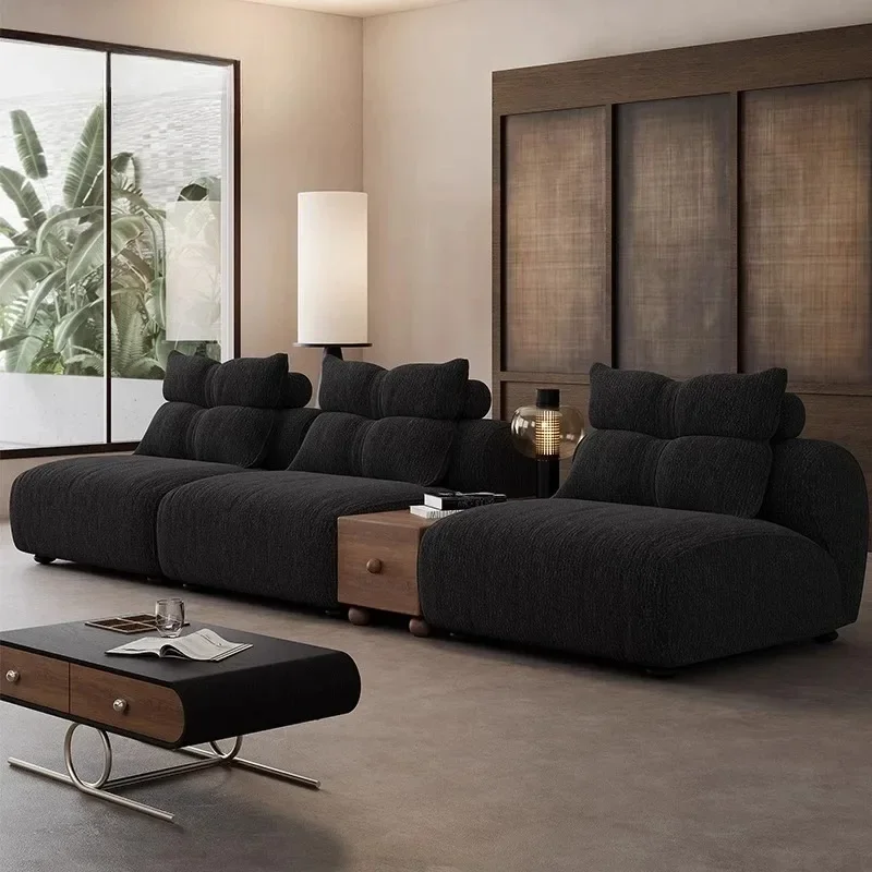 Medieval style living room fabric personalized retro full dismantling and washing combination module sofaFurniture supplies, fur