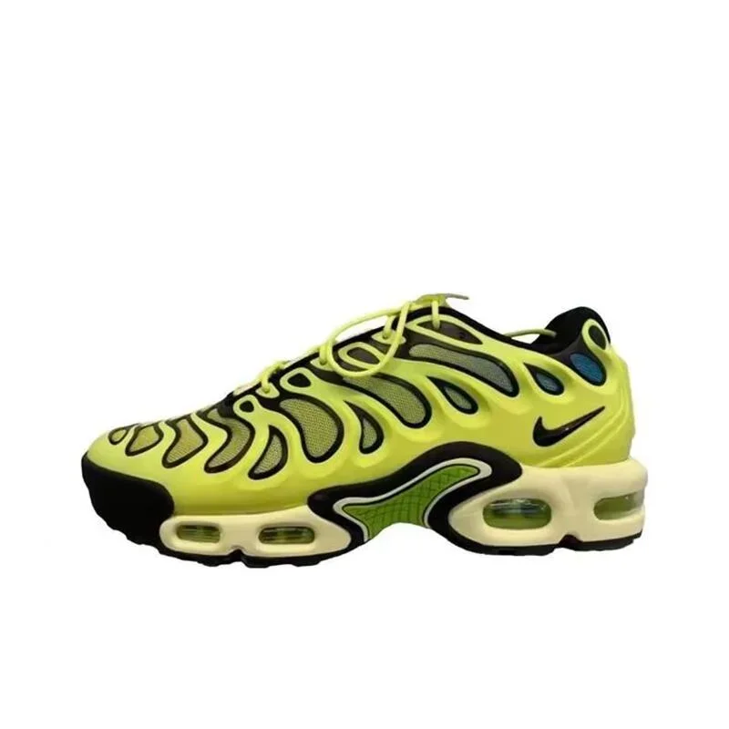 Nike Air Max Plus Drift Strap Wear Resistant, Anti Slip, Low Cut Life Casual Sports Running Shoes for Men, Black Gary Green