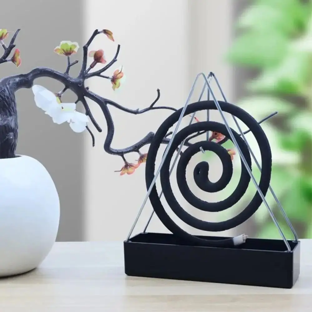 Modern Mosquito Coil Holder Creative Vertical Coil Incense Burner Frame Triangle Portable Incense Holders Patio