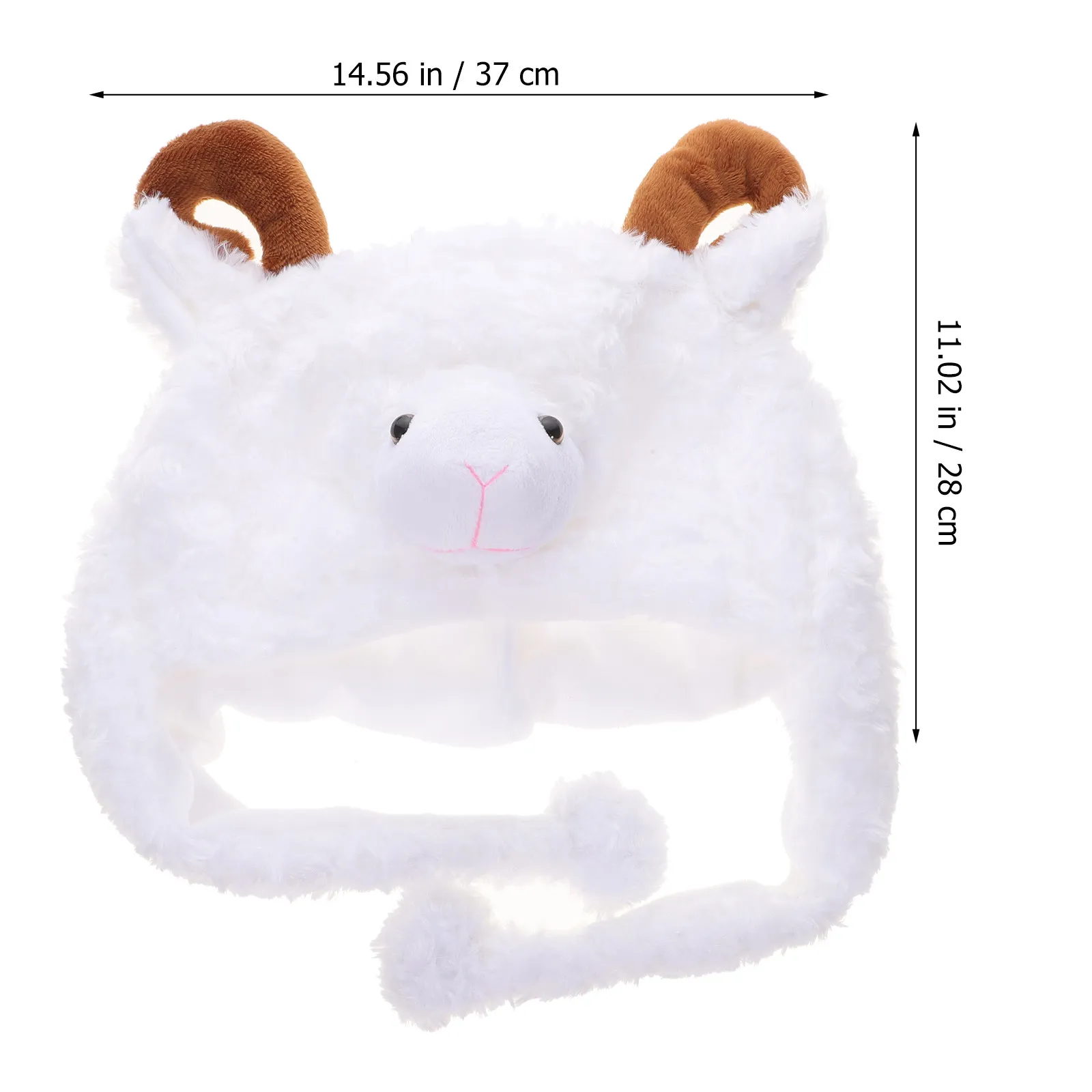 Cappello Invernale a Forma di Pecora con Paraorecchie Elastico, Cappello da Sci Caldo con Copricollo e Copriviso, Accessorio per Costume per Adulti e Bambini