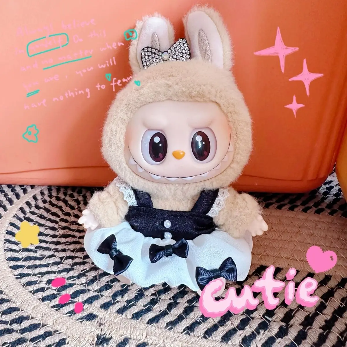 17cm Labubu II Cute Plush Doll'S Clothes Idol Dolls Sitting Party abbigliamento accessori per la corea Kpop Exo