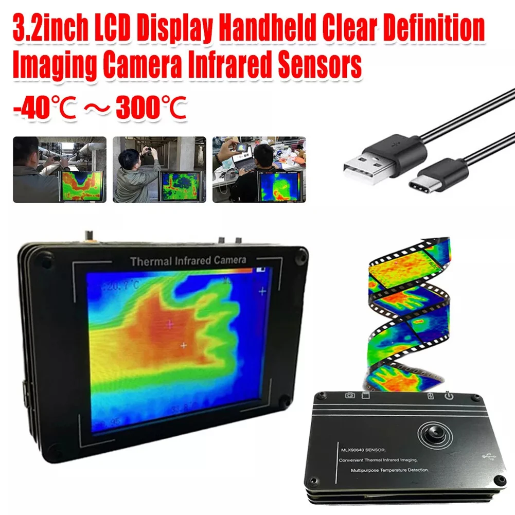 Battery Operated Thermal Imaging Device Thermometer Infrared Sensor Field Of View 55 *35 Image Storage 100 Files
