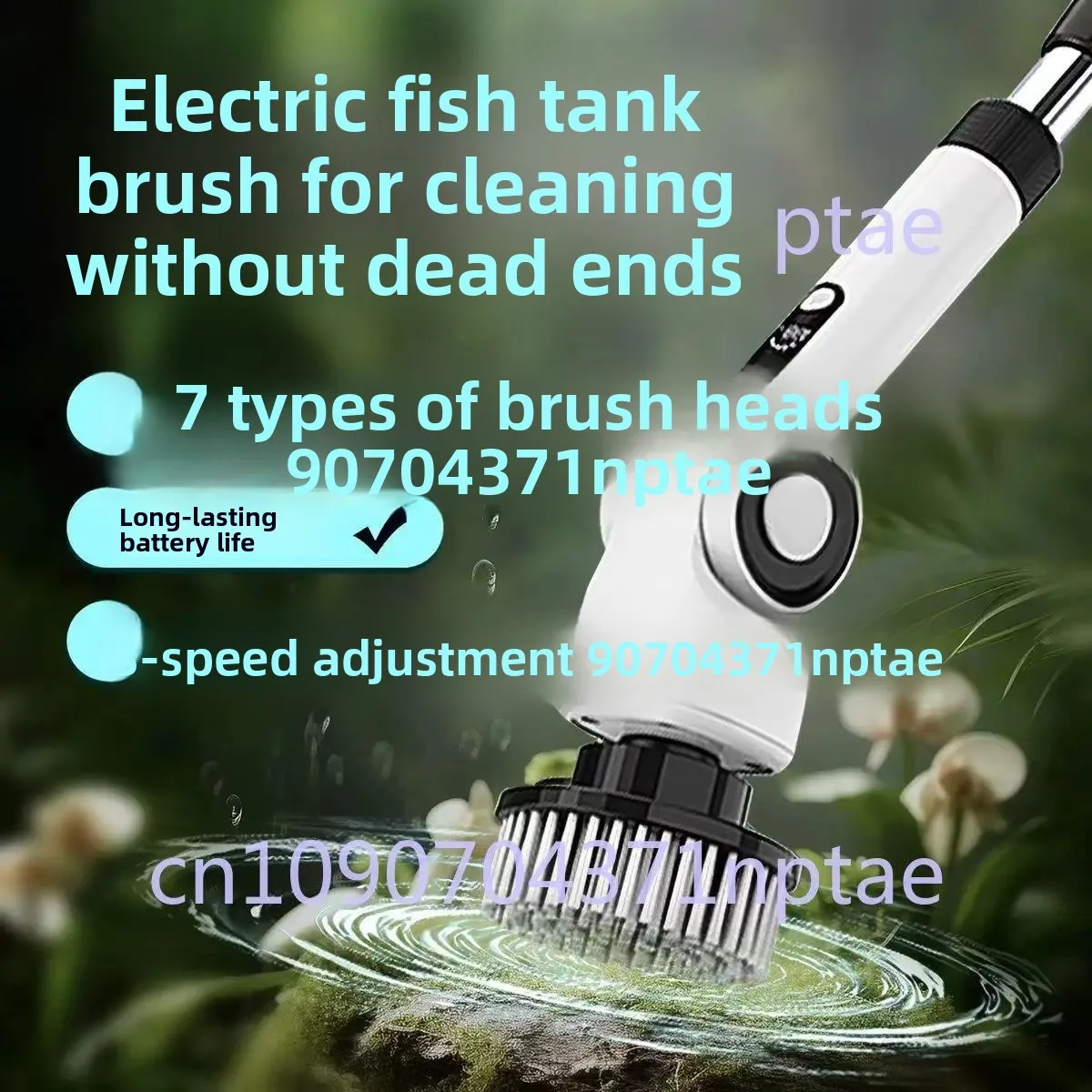 Electric Fish Tank Cleaning Brush Fish Tank Wiping Glass Cleaning Inner Wall Cleaning Fish Tank Bottom Garbage