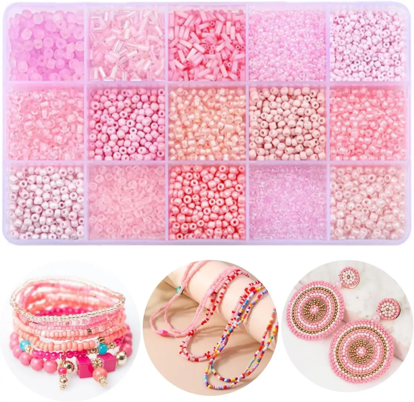 

Colorful Glass Seed Beads Tube Beads Material Kit for Jewelry Making Beaded Bracelet,Necklace,Earring Jewelry Diy Accessories