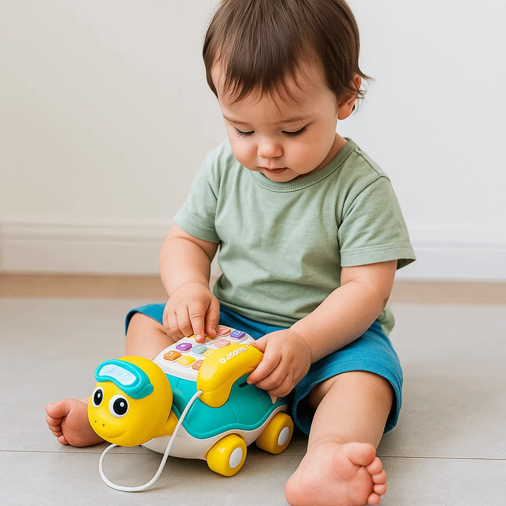 ABS Musical Turtle Crawling Baby Toys Simulation Puzzle Baby Piano Music Light Early Educational Music Voice