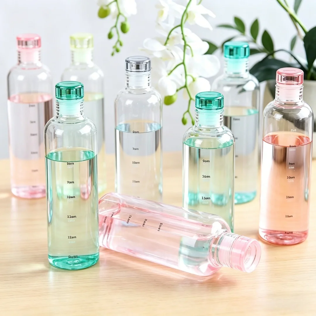 Transparent Small Mouth Water Bottle, Leak-proof High Appearance Ins Style Cup for Juice Coffee Water, Durable Reusable Lightwei