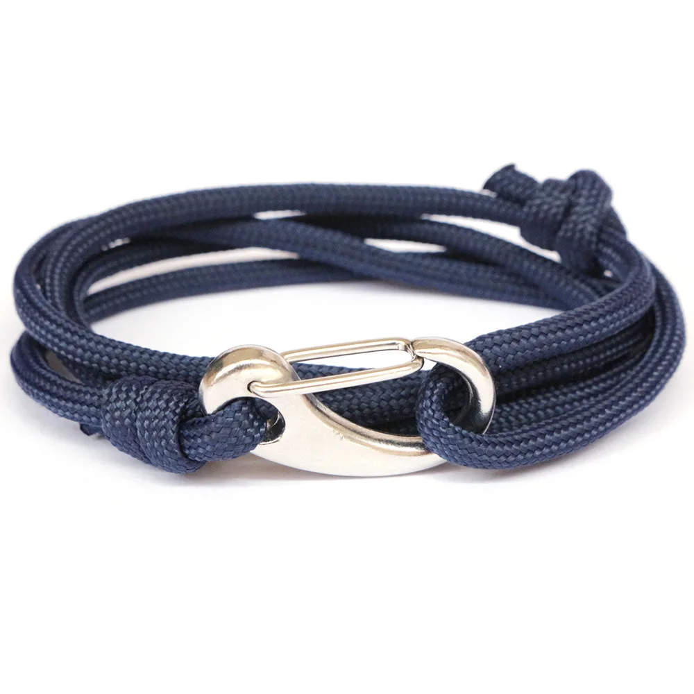 Outdoor Survival Paracord Bracelet for Men Women Multi Layer Braided Rope Wristband Carabiner Buckle Trendy Jewelry