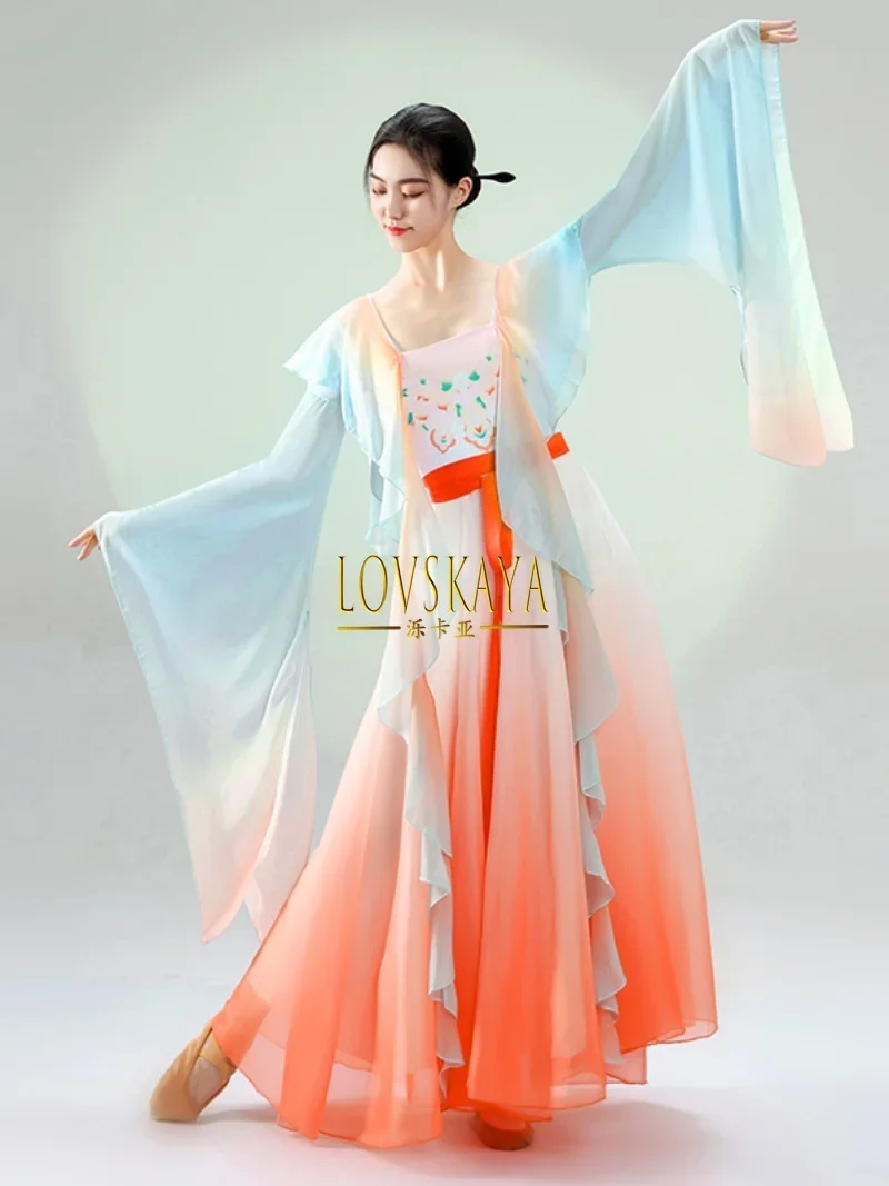 

Classical Dance Ancient Style Gauze Dress Flowing Immortal Spirit Body Rhyme Practice Performance Costume Female