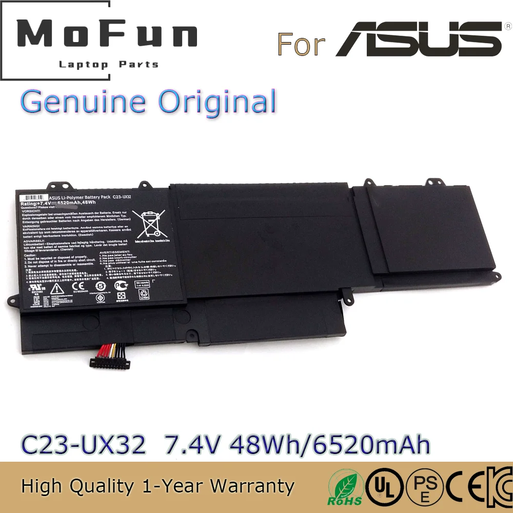 

Brand New Original C23-UX32 7.4V 48Wh Laptop Battery for Asus Vivobook U38N U38DT Zenbook UX32LA-R3025H UX32A UX32VD