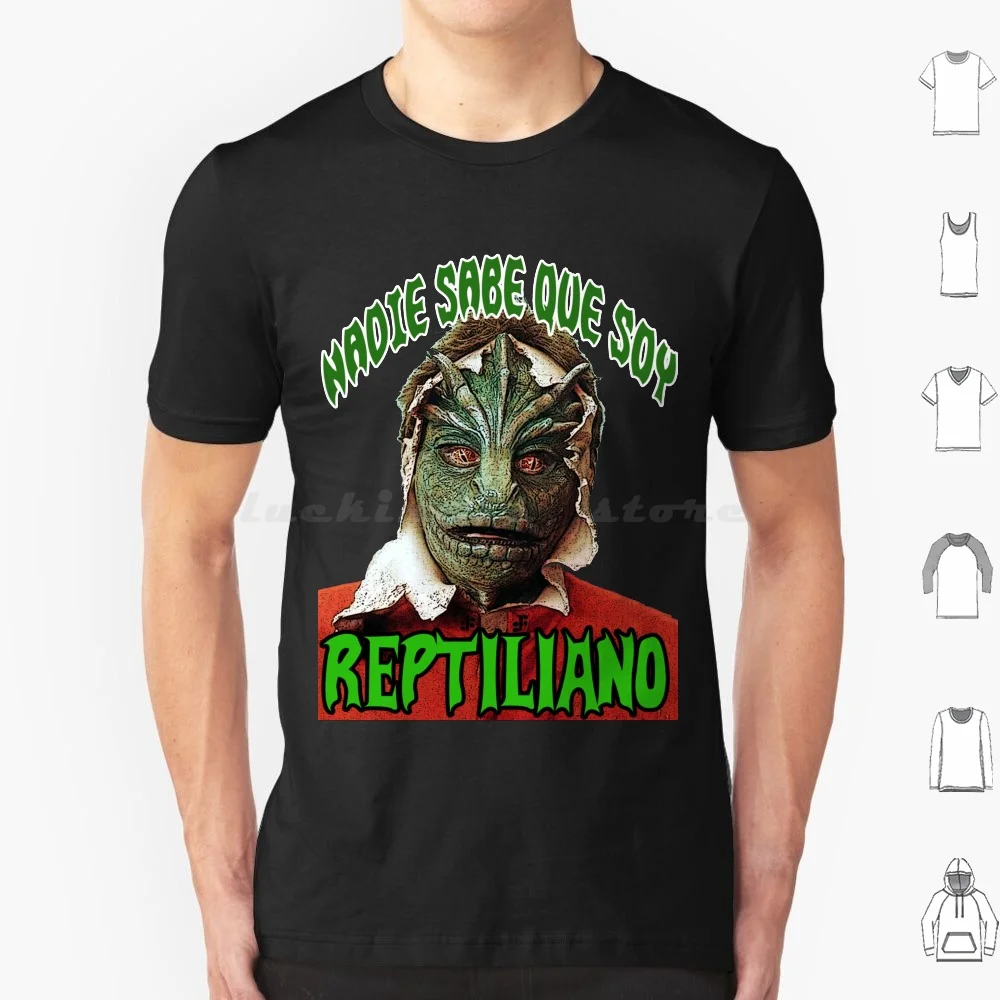 Nobody Knows I'm A Reptilian T Shirt Big Size 100% Cotton Reptilians Freak V Tv Series Lizard Lizards Reptiles Visitors Secret