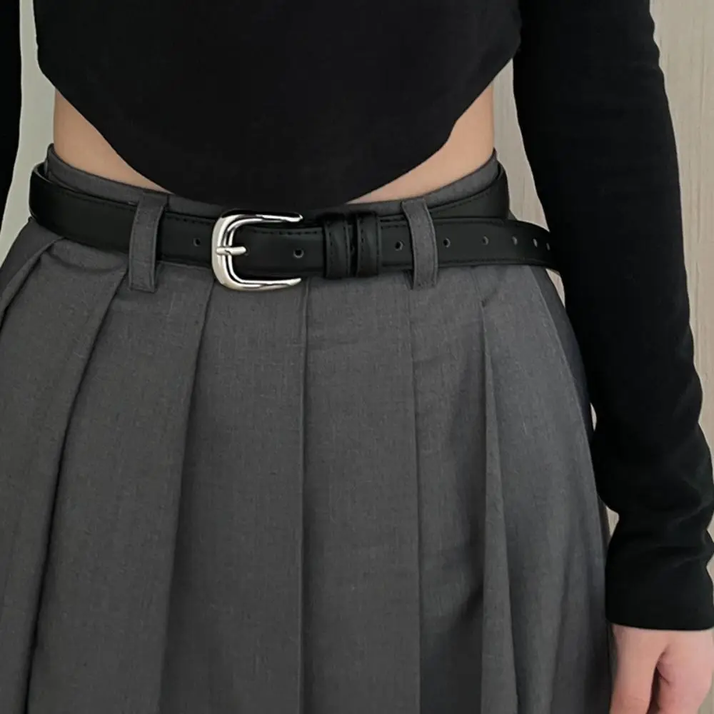 Ceinture en cuir PU pour femmes, décoration de robes, ceinture polyvalente, ceinture à broche, ceinture fine, ceinture à ceinture cheminée, mode