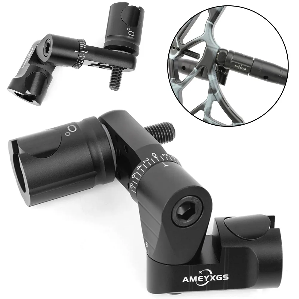 

Archery Single V-Bar Bow Stabilizer Adjustable Balancing Bar V-seat Quick Disconnect for Bow Hunting Shooting Target Practice