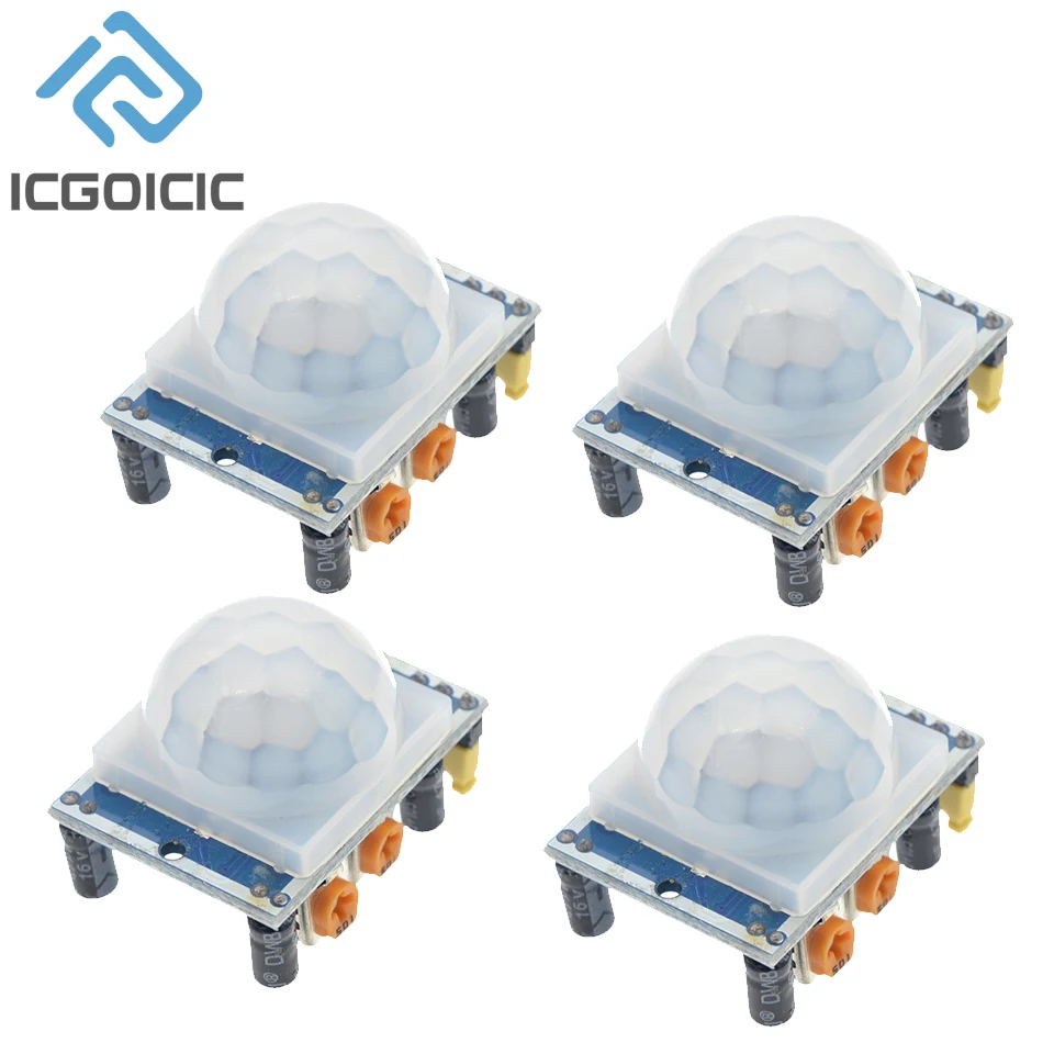 1-10pcs HC-SR501 Adjust IR Pyroelectric Infrared PIR Motion Sensor Detector Module For Arduino For Raspberry Pi Kits + Case