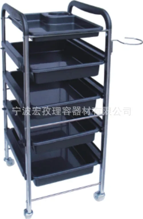 

Cross-border hairdressing tool cart Multifunctional mobile trolley Barber shop storage rack 5-layer trolley