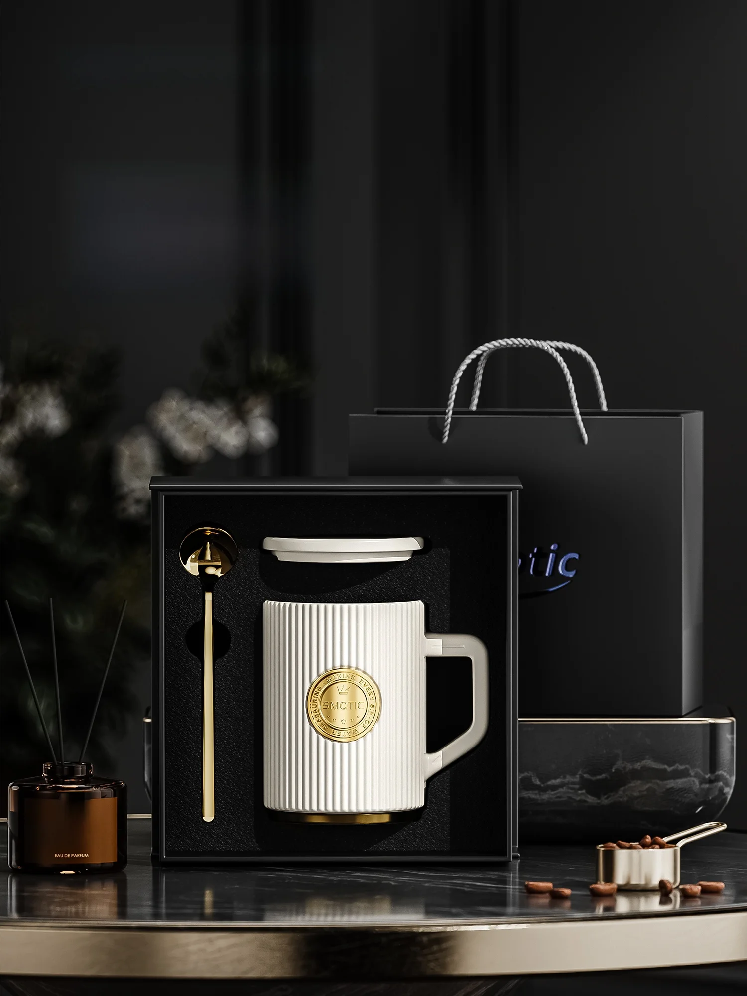 

Кружка для кофе Cerc с крышкой, подарок на день рождения для девушек, высокая эстетическая ценность, подарочная коробка для офиса