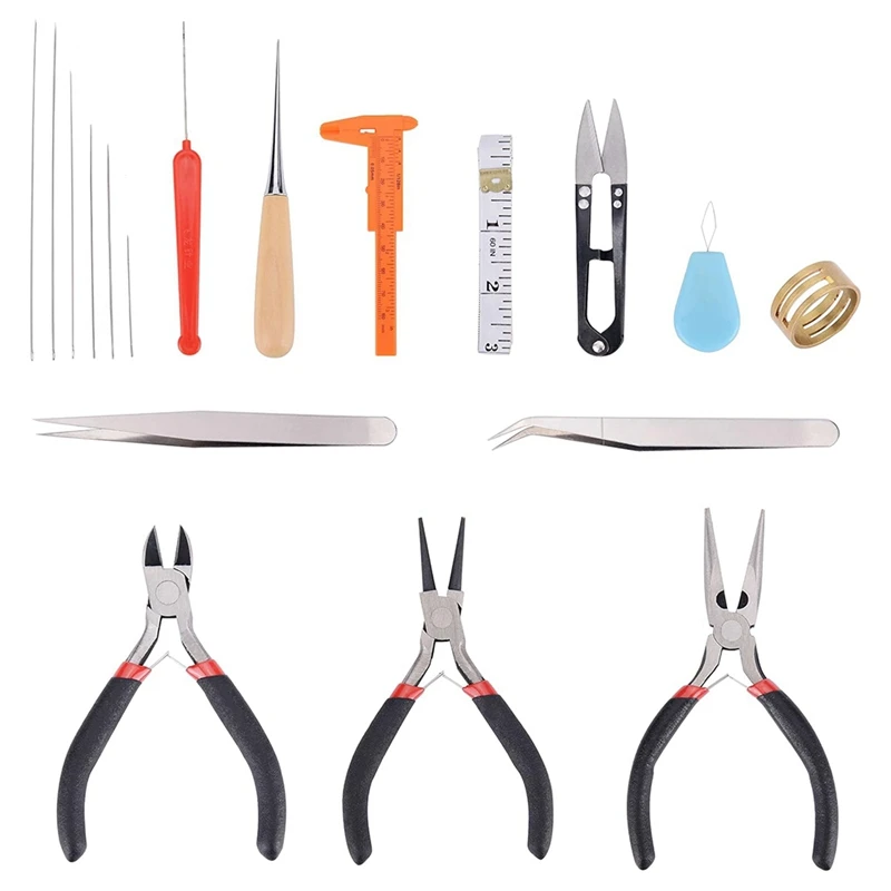 19Pcs Jewelry Making Tools Kit With Zipper Storage Case For Jewelry Crafting & Jewelry Repair