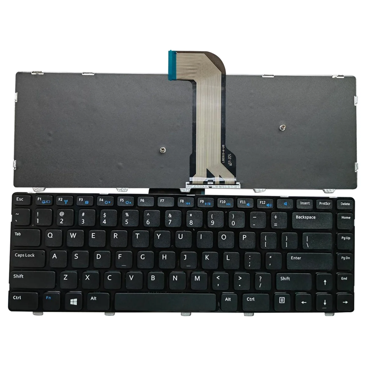 Replacement Keyboard with US Version Layout Compatible with for Dell 3421 5421 5437 5523 14R-2158 V2421 M431R 15Z Laptop