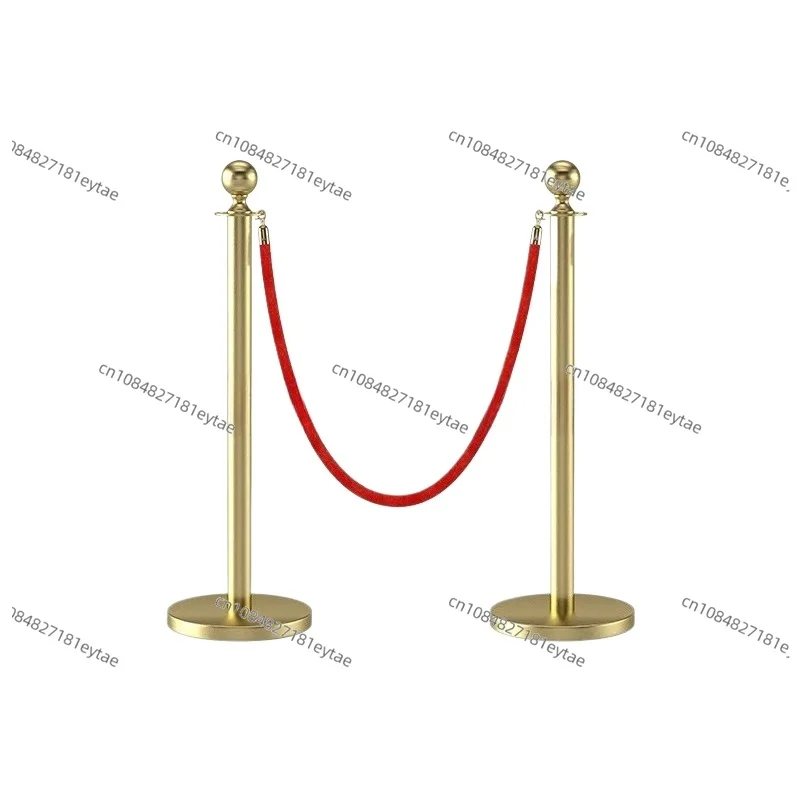 A set of high-quality stainless steel courtesy poles with base and a one-meter noodle lanyard