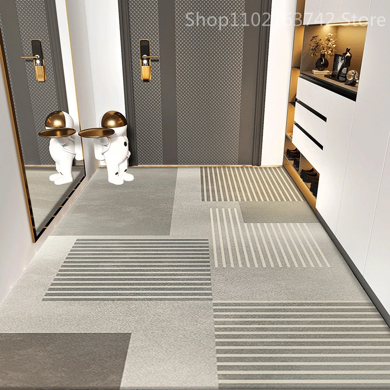 Long Corridor Area Carpet Geometric Stripe Luxury Living Room Hotel Kitchen Corridor Aisle Room Large Area Decorative Floor Mat