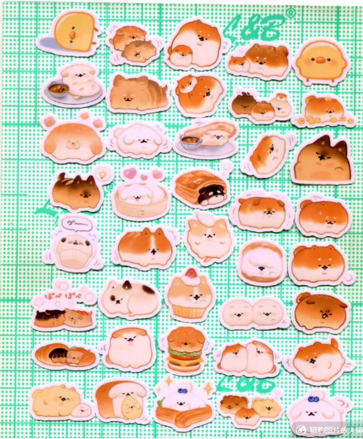 40pcs YEASTKEN 3cm cute puppy sticker