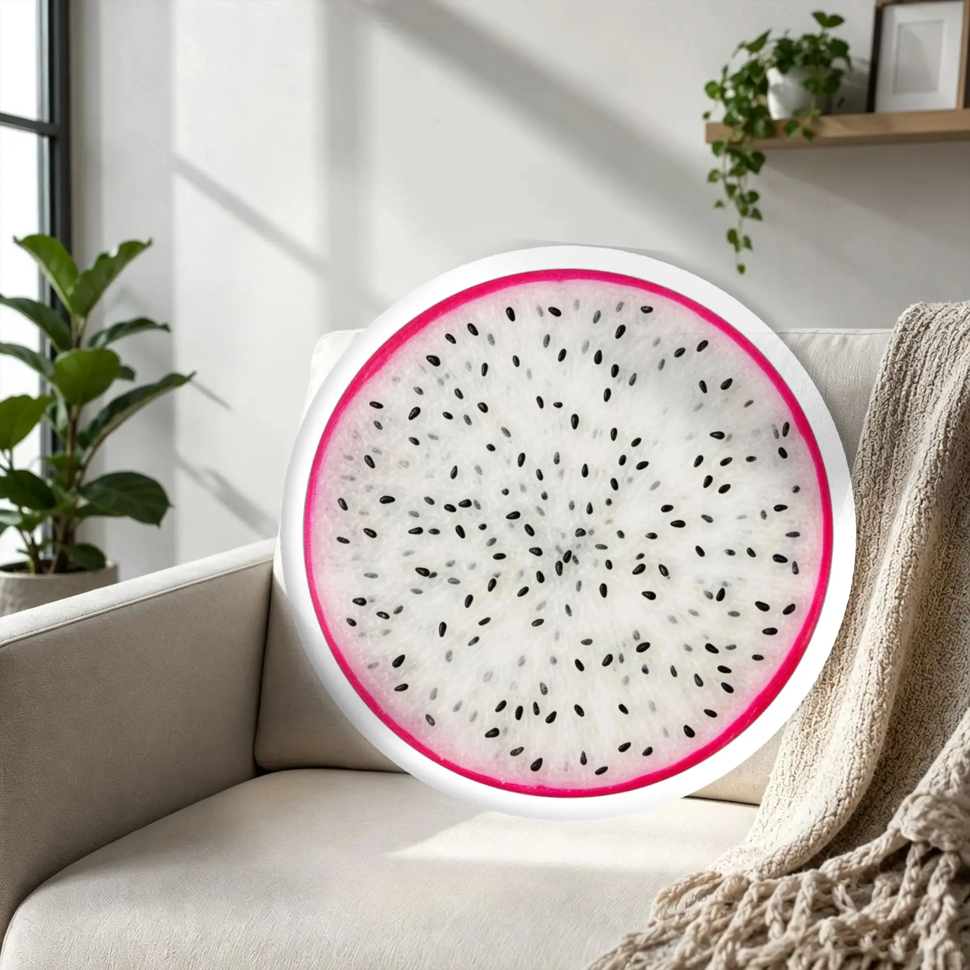 Customized Humorous Colorful Summer Fruit  Throw Pillows Soft Vivid Plush Cushions for Bed Sofa Decoration Home