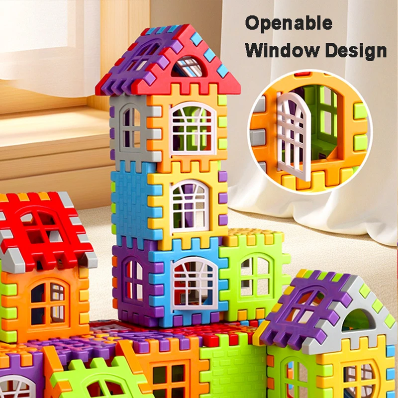 Juguetes de bloques de construcción DIY para niños, juego de rompecabezas para casa, juguete educativo para edades tempranas con asiento pequeño, caja de almacenamiento, taburete para regalos de navidad