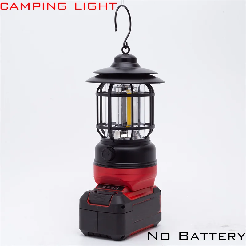 

For OZITO/Einhell 18/20V lithium battery portable camping light emergency light dimmable hanging tent light(No Battery)