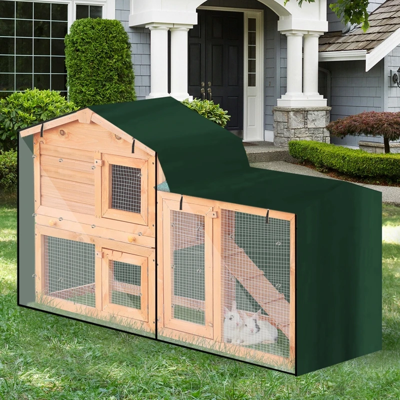 

Pet Crate Cover Rabbit Hutch Covers for Bird Bunny Heavy Duty 210D Oxford Cloth with Transparent Visible Curtain 2 Dropshipping