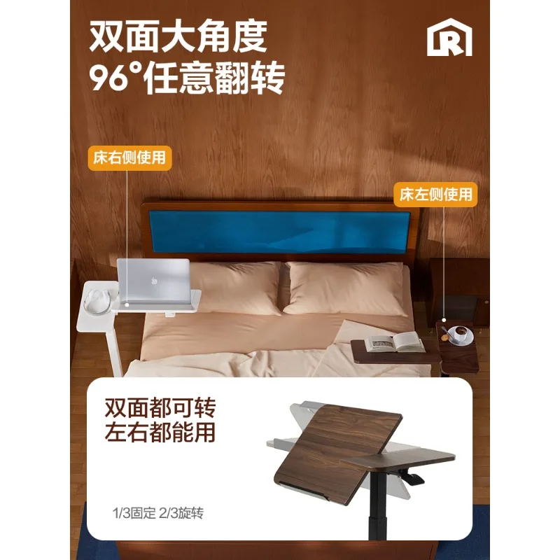 طاولة بجانب السرير، طاولة رفع من الخشب الصلب، أي كمبيوتر، جانب منزلي قابل للإزالة #3