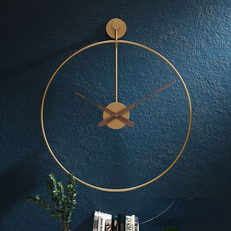 Luxury Kitchen Round Watch Wall Minimalist Nordic Metal Gold Watch Wall Large Horloge Muraleclocks Wall Wall Decor Gift