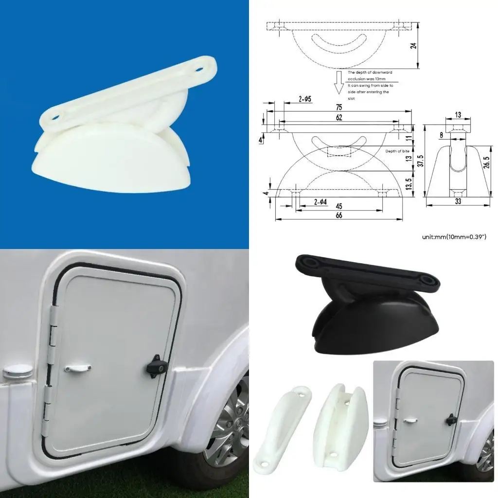 

02de для каравановой мотометра RVS Nylon Door Speper Clip Black/White Door Catch