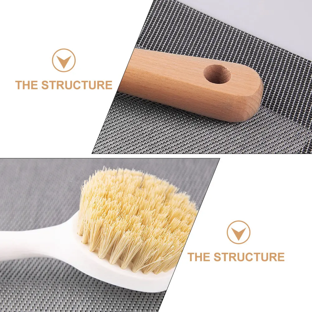 3Pcs Heavy Duty Kitchen Brush Set Long Handle Pot Cleaning Brush Dish Washing Scrubber for Cookware Pans Cast Iron Skillet Sinks