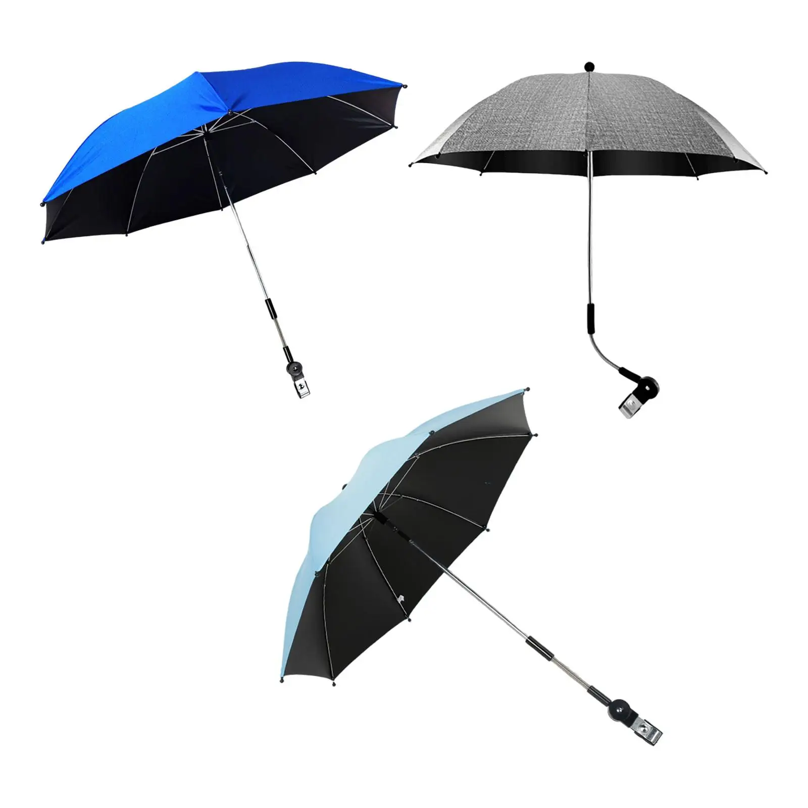 

Stroller Parasol Lightweight Strollers Canopy Adjustable Clamp Cover Sun Protection for Trolley Pushchair Beach Chair Wheelchair