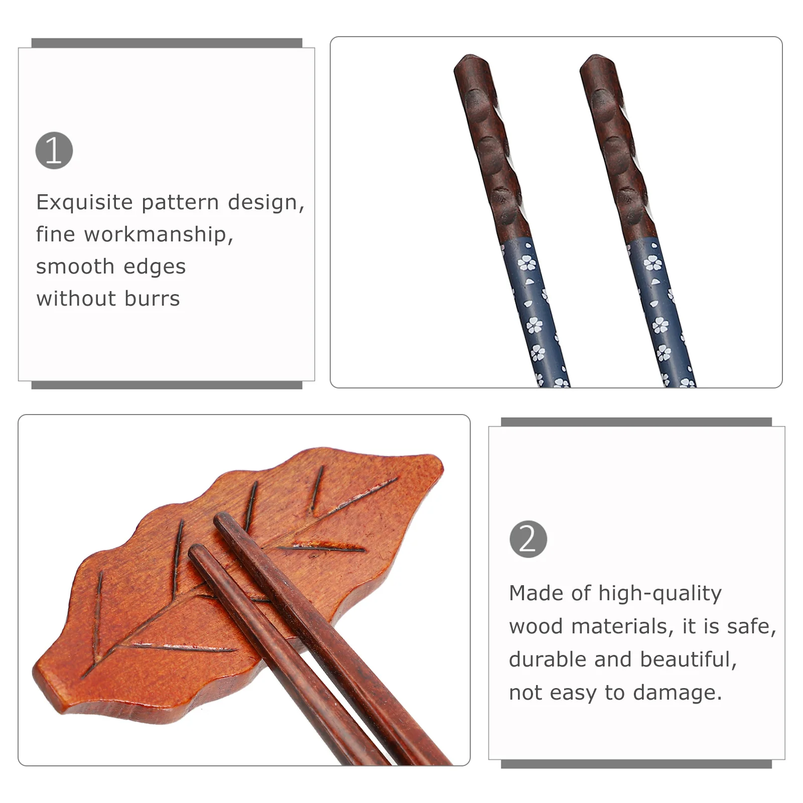 

1Set Wood Tableware Set Wooden Chopsticks Chopstick Holder Portable Home Travel Dinner Use Delicate Chopsticks Holder