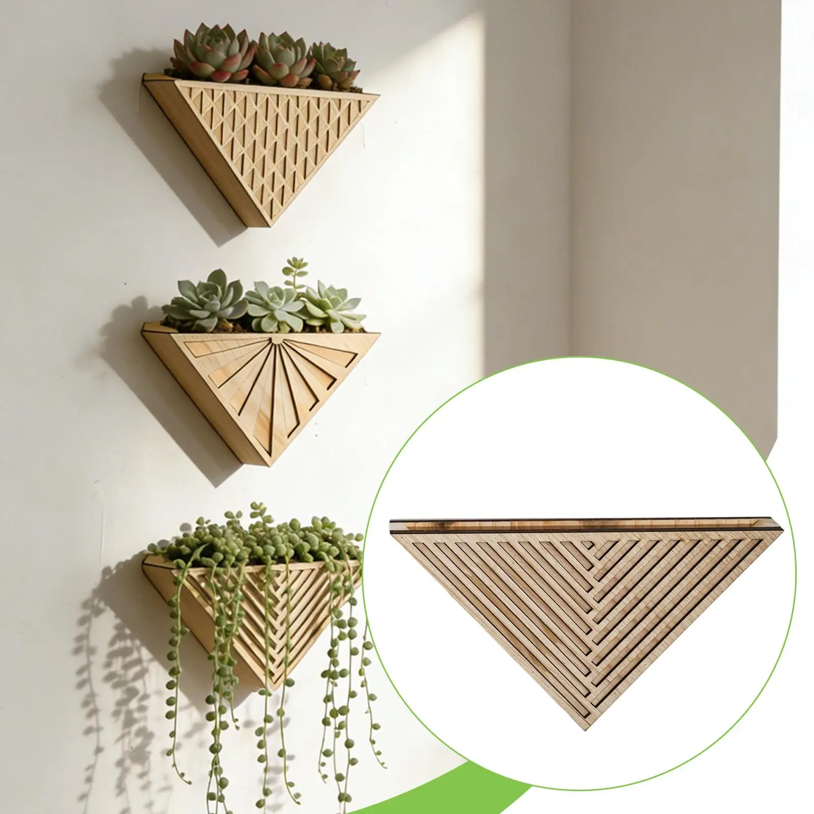 Flower Pot Wall Mounted Ornaments Statue Figurine Bonsai Organizer Indoor Plants Sculpture Gift Plant Pot for Desktop Garden