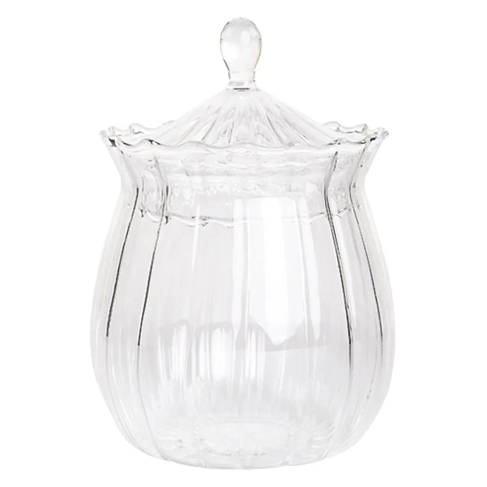 

Glass Storage Jar with Lid for Candy Tea Dried Fruit Airtight Freshness Keeper Transparent Food Container Kitchen Pantry